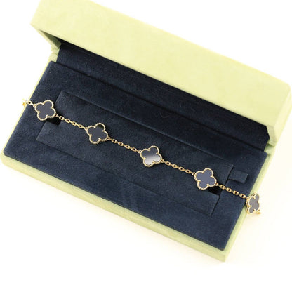 [ORA] CLOVER 5 MOTIF ONYXS BRACELET COLLECTION