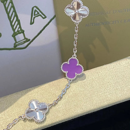 [ORA] CLOVER 5 MOTIF VIOLET BRACELET COLLECTION