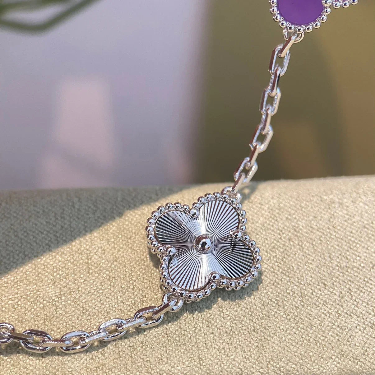 [ORA] CLOVER 5 MOTIF VIOLET BRACELET COLLECTION