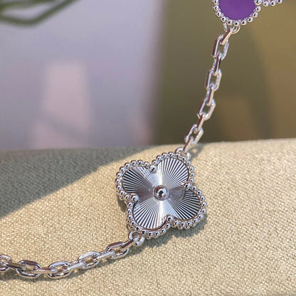 [ORA] CLOVER 5 MOTIF VIOLET BRACELET COLLECTION