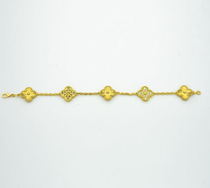 [ORA] CLOVER 5 MOTIF LASER BRACELET COLLECTION