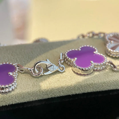 [ORA] CLOVER 5 MOTIF VIOLET BRACELET COLLECTION