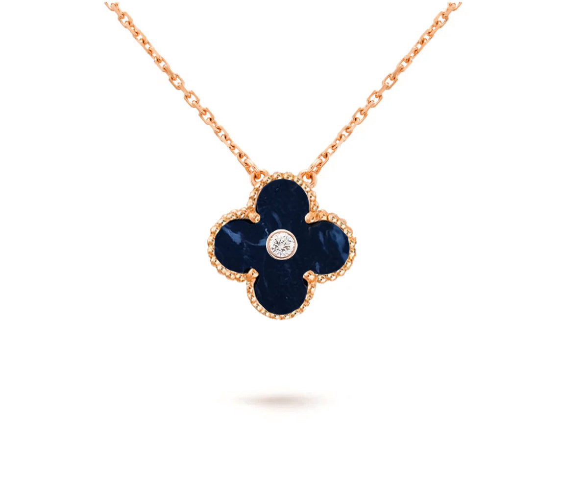 [ORA]CLOVER 15MM DIAMOND SINGLE FLOWER NECKLACE COLLECTION