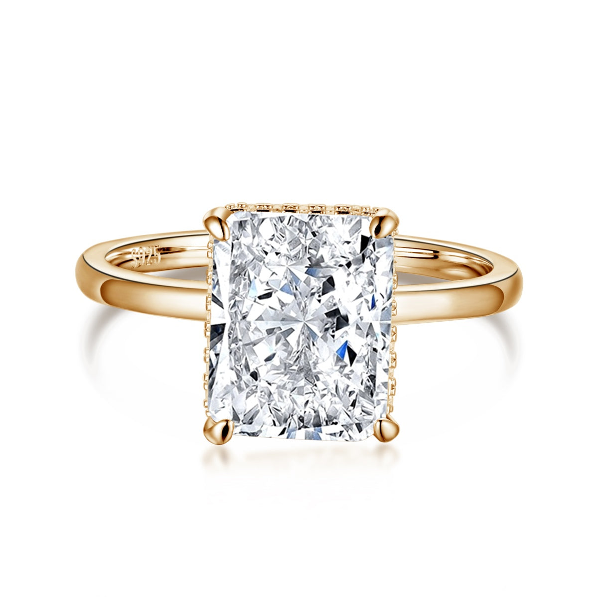 [ORA ]4.0 Carat Ornate Enchanting Radiand Cut Banquet Ring