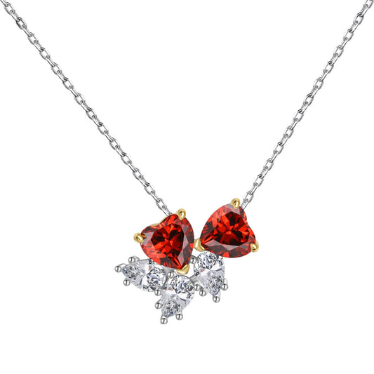 [ORA ]Dainty Red Heart Necklace
