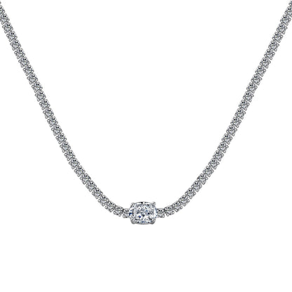 [ORA ]1.0 Carat Shining Oval Cut Necklace