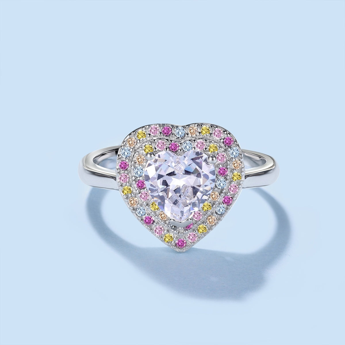 [ORA ]Delicate Ebullient Heart Shape Wedding Ring