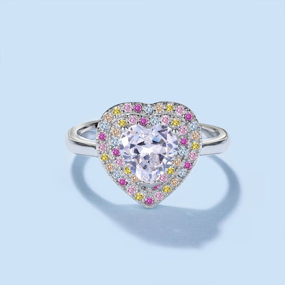 [ORA ]Delicate Ebullient Heart Shape Wedding Ring