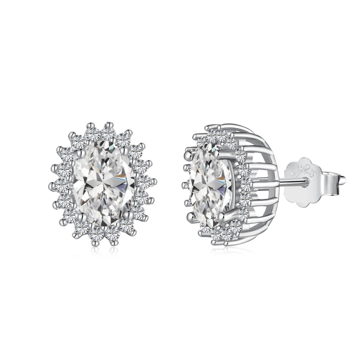 [ORA ]Delicate Radiant Oval Cut Daily Earrings