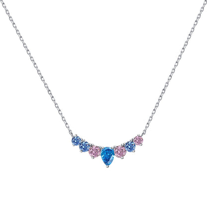 [ORA ]Dainty Colorful Heart Necklace