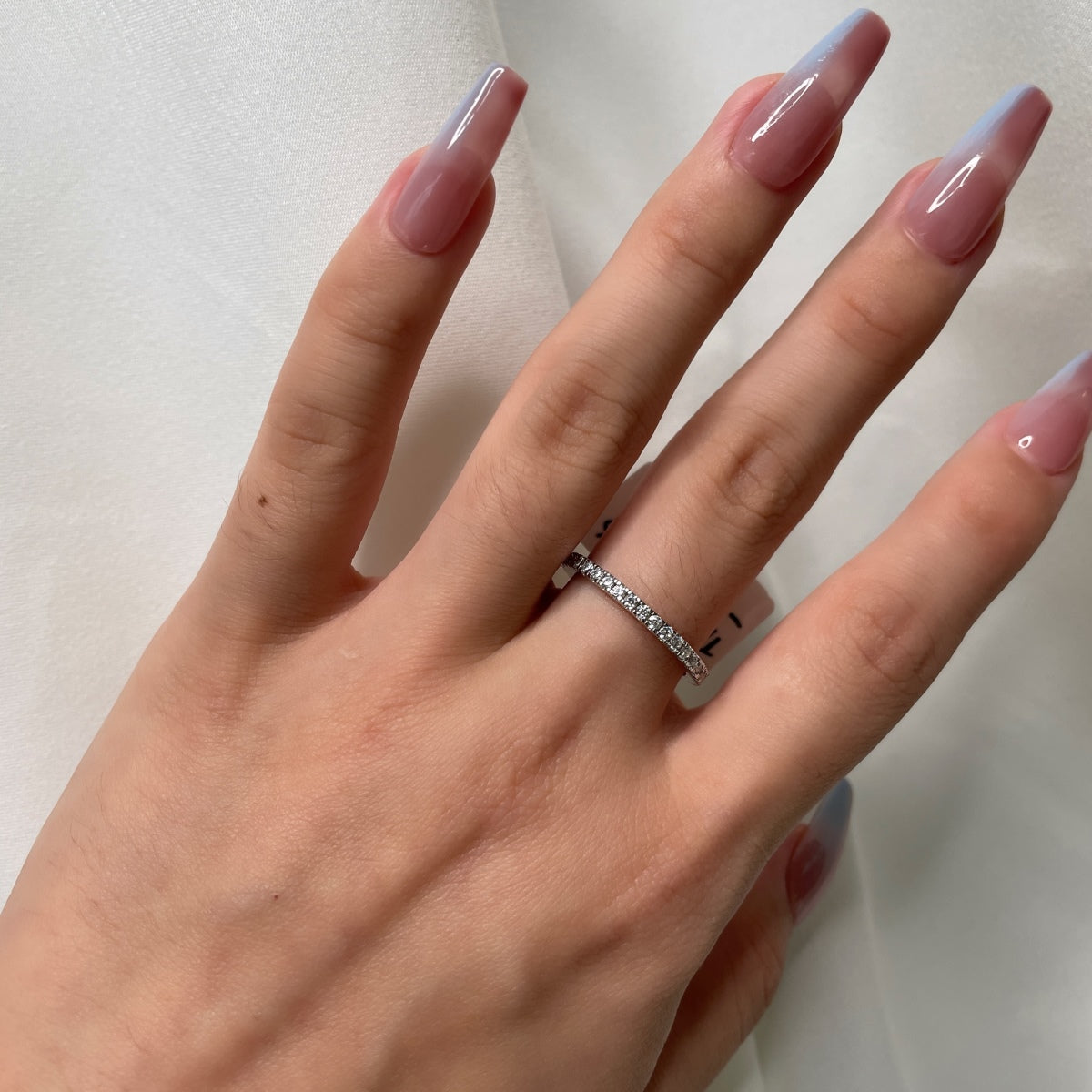 [ORA ]Delicate Sparkling Round Cut Daily Ring