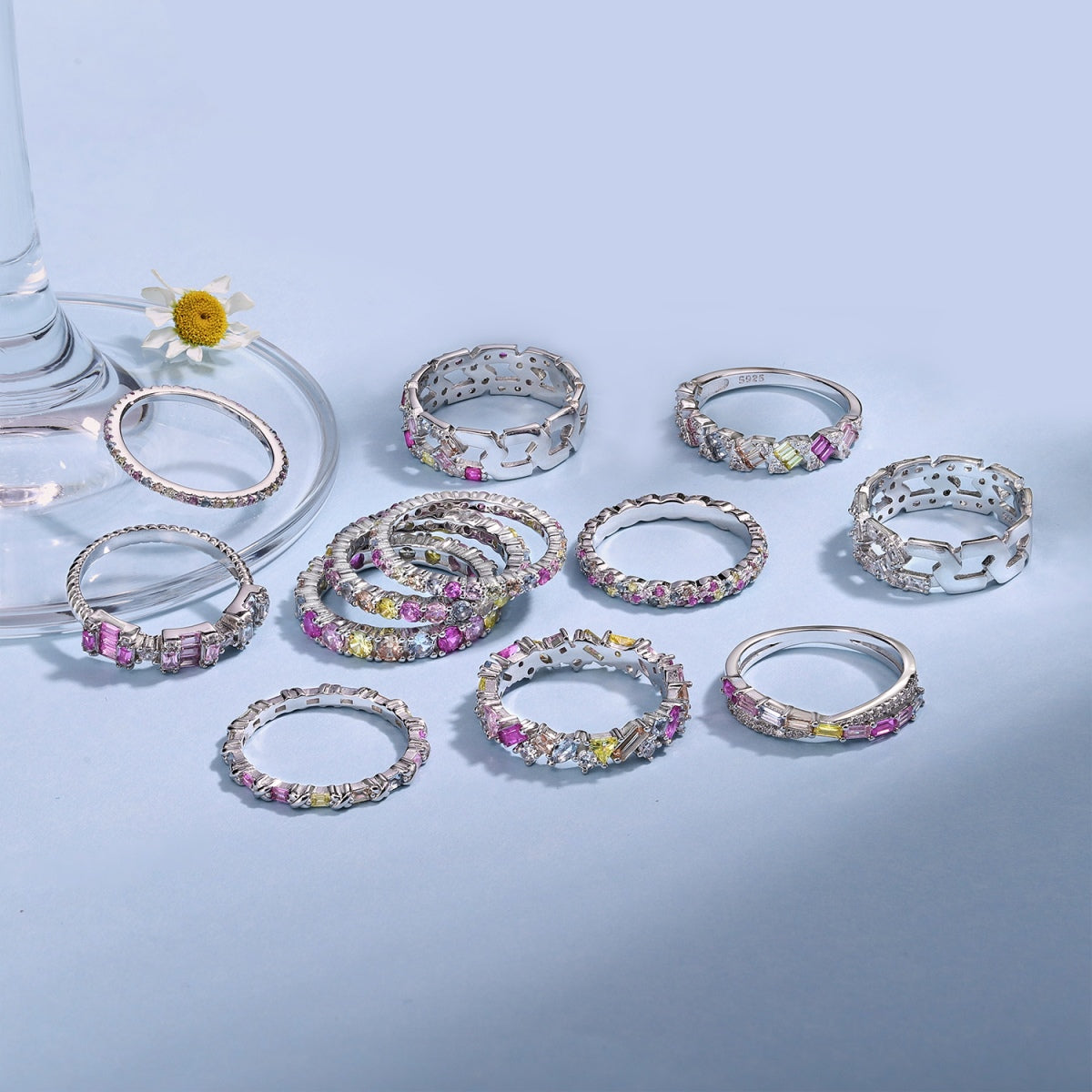 [ORA ]Radiant Sparkling Round Cut Daily Ring