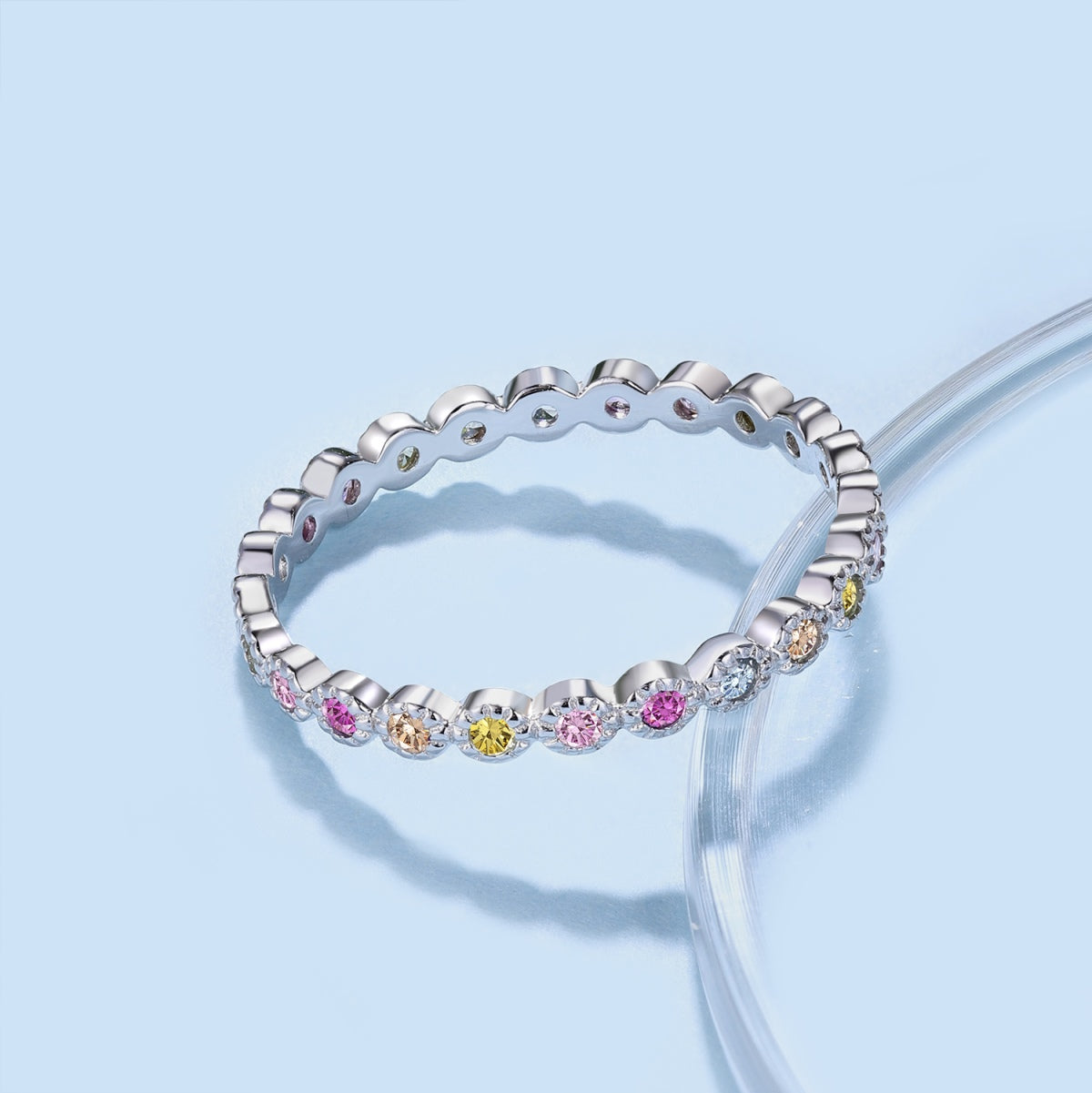 [ORA ]Radiant Sparkling Round Cut Daily Ring