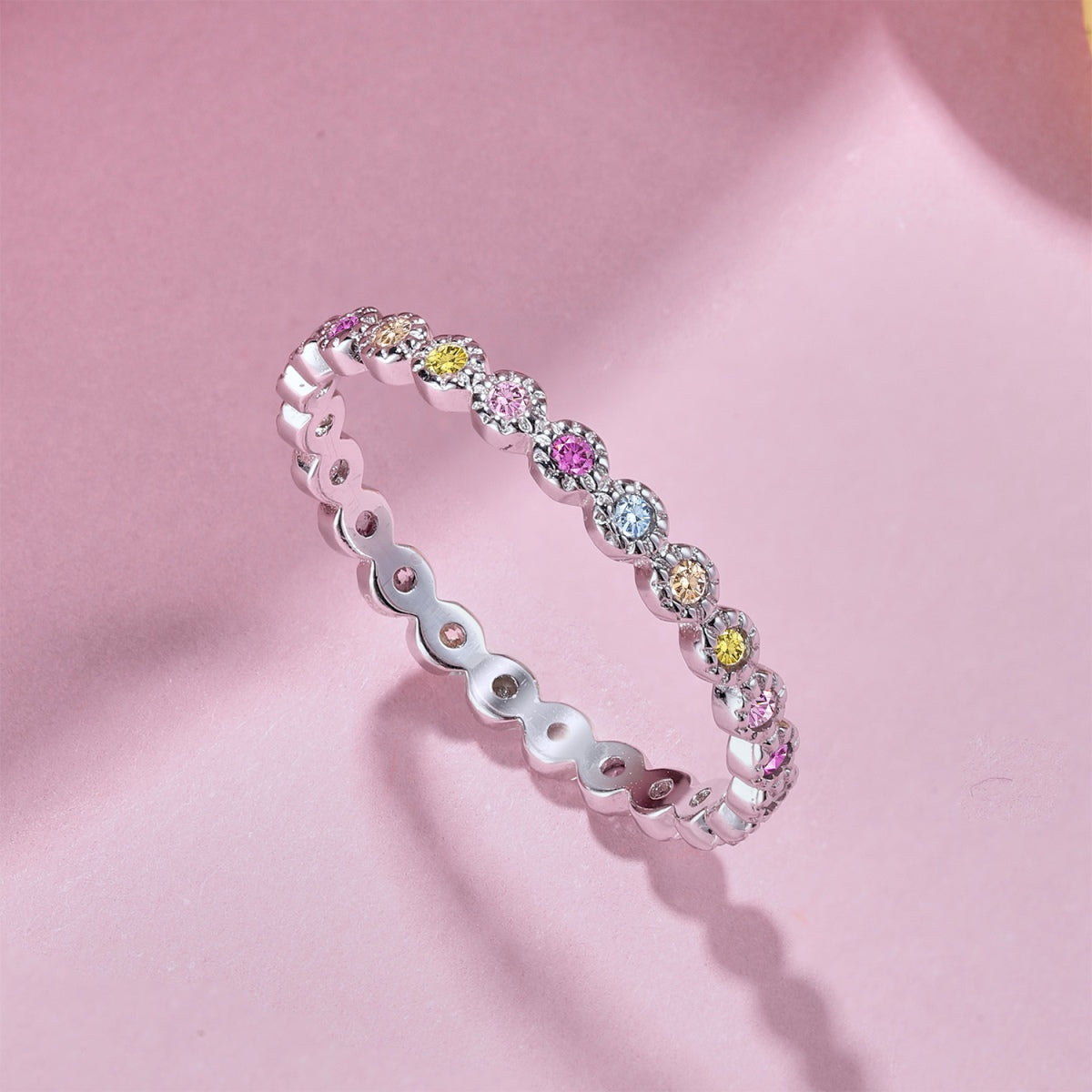 [ORA ]Radiant Sparkling Round Cut Daily Ring