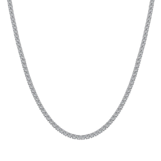 [ORA]Delicate Round Shape Tennis Necklace