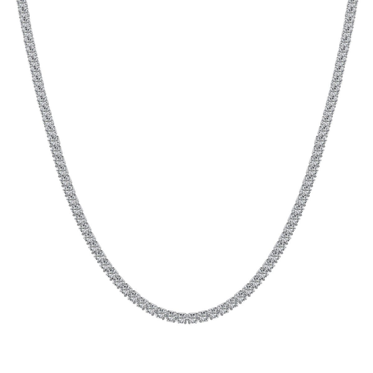 [ORA ]Delicate Round Shape Tennis Necklace