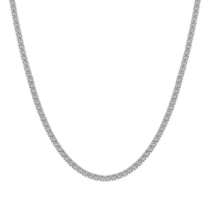 [ORA ]Delicate Round Shape Tennis Necklace