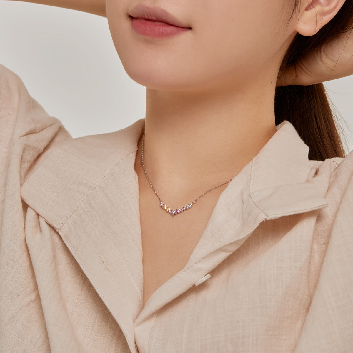 [ORA ]Dazzling Rainbow Necklace