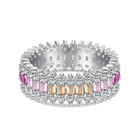 [ORA]Ornate Colorful Radiant Cut Daily Ring