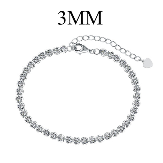 [ORA ]Ornate  Sparkling Round Cut Daily Bracelet