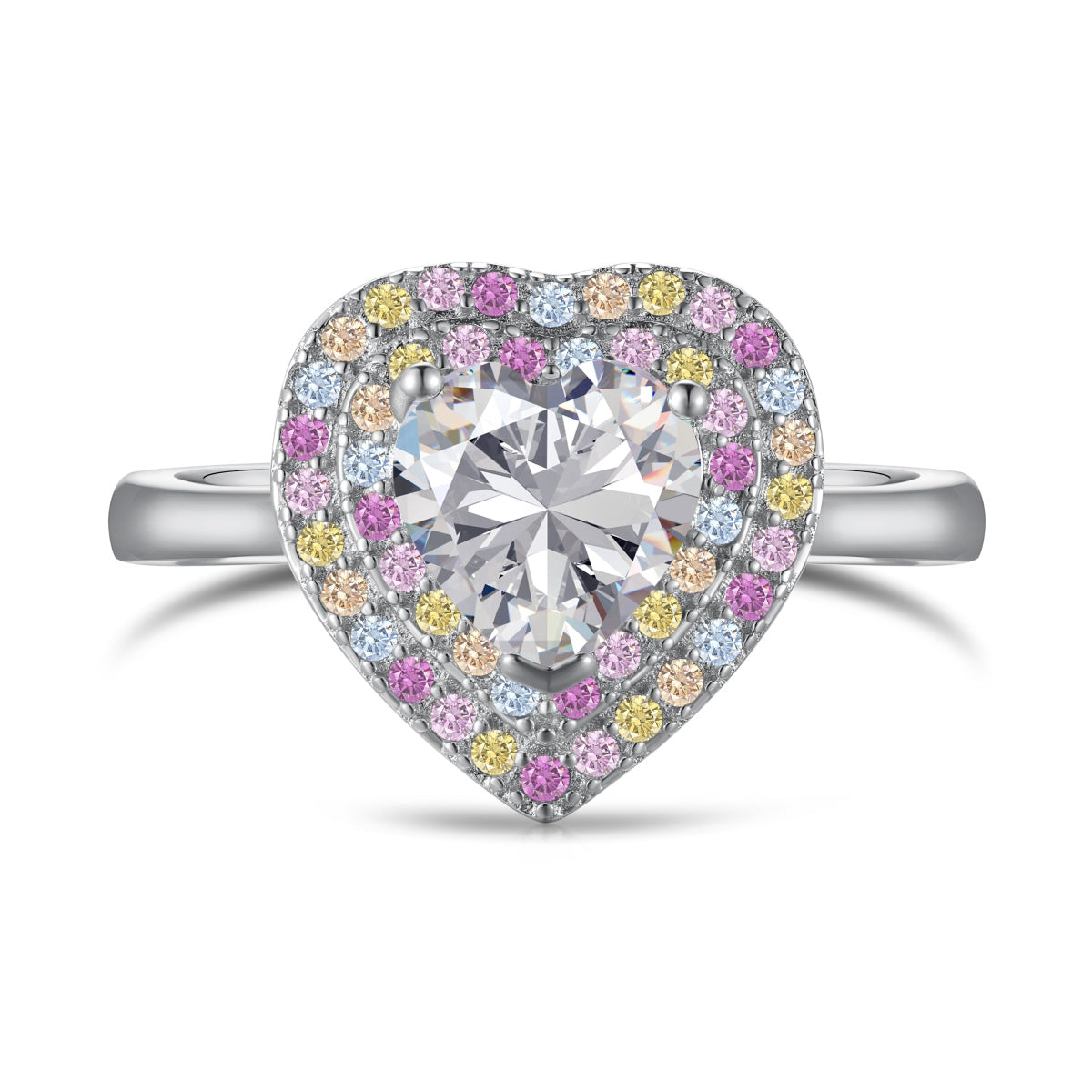 [ORA ]Delicate Ebullient Heart Shape Wedding Ring