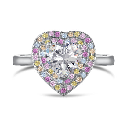 [ORA ]Delicate Ebullient Heart Shape Wedding Ring