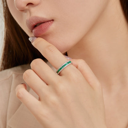 [ORA ]Delicate Colorful Round Cut Daily Ring