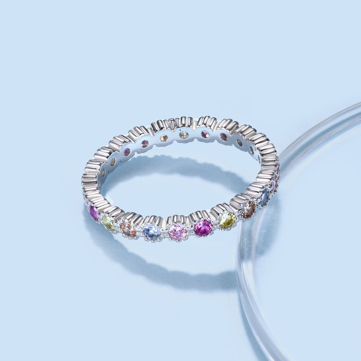 [ORA ]Exquisite Colorful Round Cut Party Ring