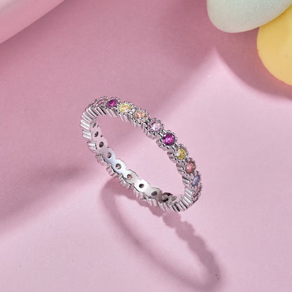 [ORA ]Exquisite Colorful Round Cut Party Ring