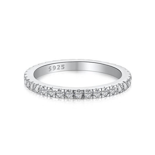 [ORA]Delicate Sparkling Round Cut Daily Ring
