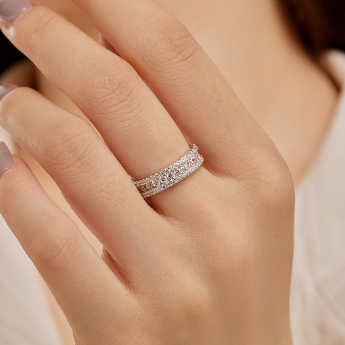 [ORA ]Delicate Colorful Round Cut Daily Ring