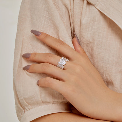 [ORA]Luxurious Colorful Radiant Cut Daily Ring