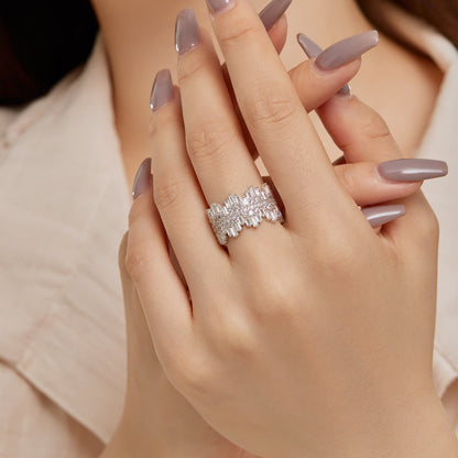 [ORA]Luxurious Colorful Radiant Cut Daily Ring