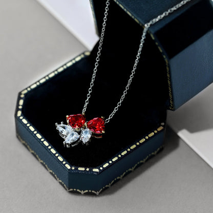 [ORA ]Dainty Red Heart Necklace