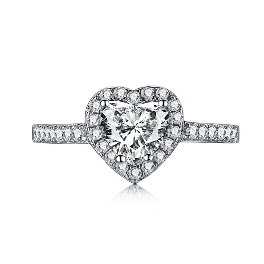 [ORA ]Eternity Splashy Romantic Heart Shape Lover Ring