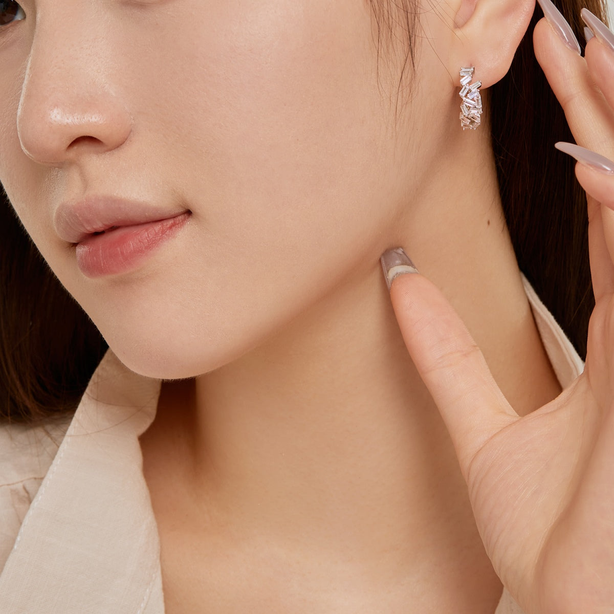 [ORA ]Dazzling Colorful Emerald Cut Daily Earrings