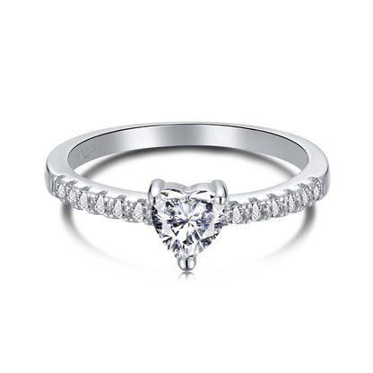 [ORA ]0.5 Carat CaratEternity Charming Heart Shape Lover Ring