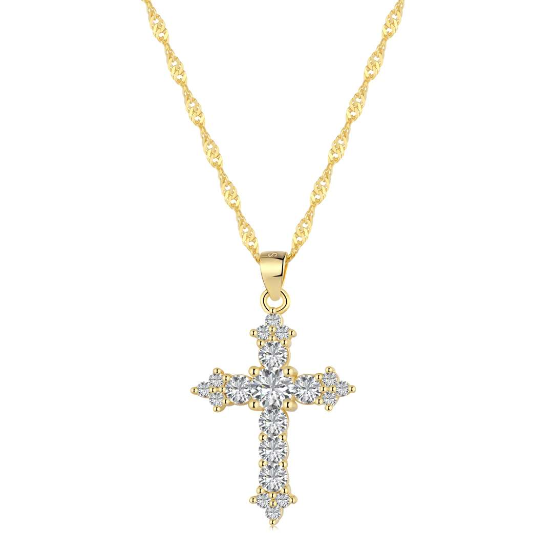[ORA ]Delicate Cross Shape Necklace