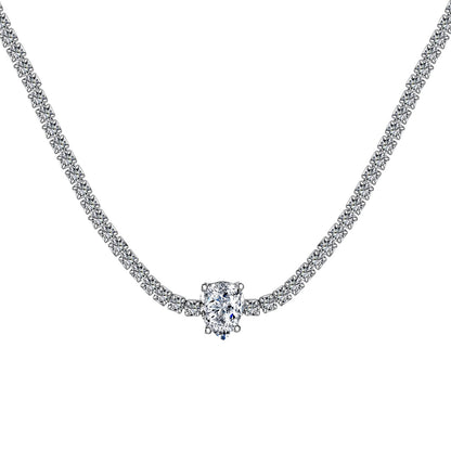 [ORA ]1.0 carat Unique Pear Cut Tennis Necklace