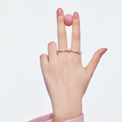 [ORA ]Exquisiter, mehrfarbiger Daily Ring mit Smaragdschliff