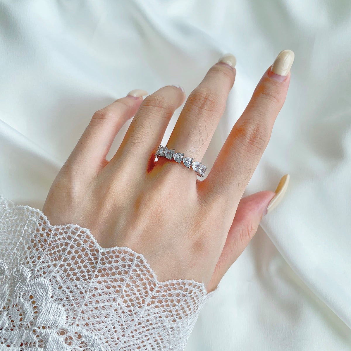 [ORA ]0.25 Carat Radiant Romance Heart Cut Lover Ring
