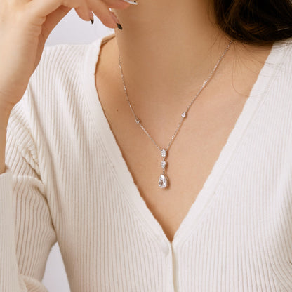 [ORA ]Dazzling Pear Cut Necklace