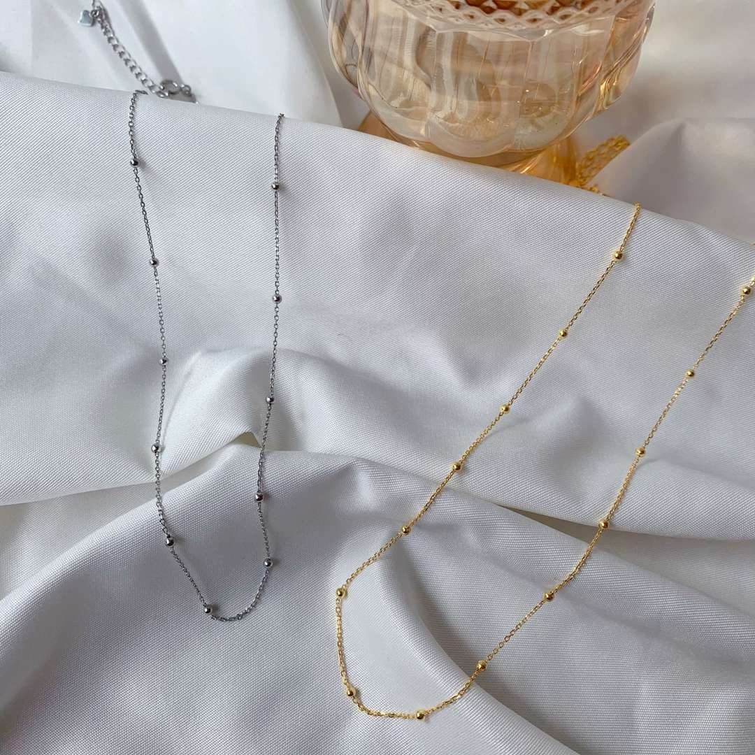 [ORA]Small Bead Clavicle Chain Simple Necklace