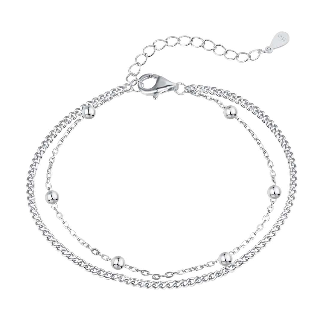[ORA ]Delicate Bead Double Layer Bracelet