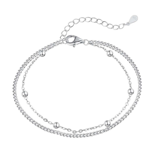 [ORA]Delicate Bead Double Layer Bracelet