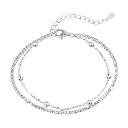 [ORA ]Delicate Bead Double Layer Bracelet