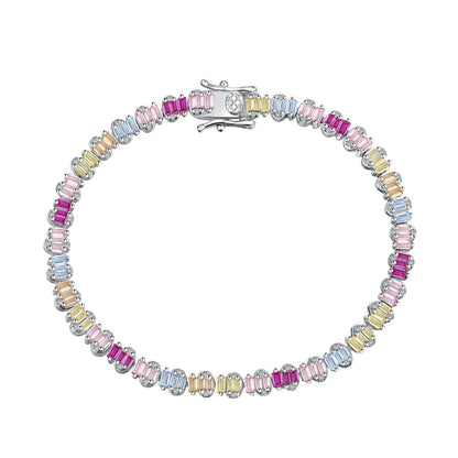 [ORA ]Delicate Colorful Emerald Cut Party Bracelet