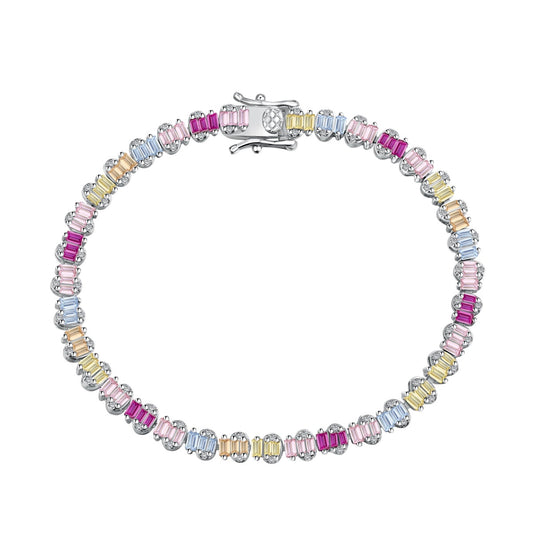 [ORA ]Delicate Colorful Emerald Cut Party Bracelet