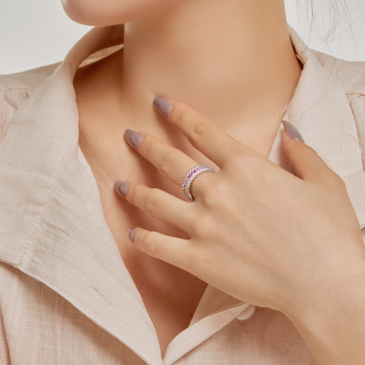 [ORA ]Ornate Colorful Radiant Cut Daily Ring