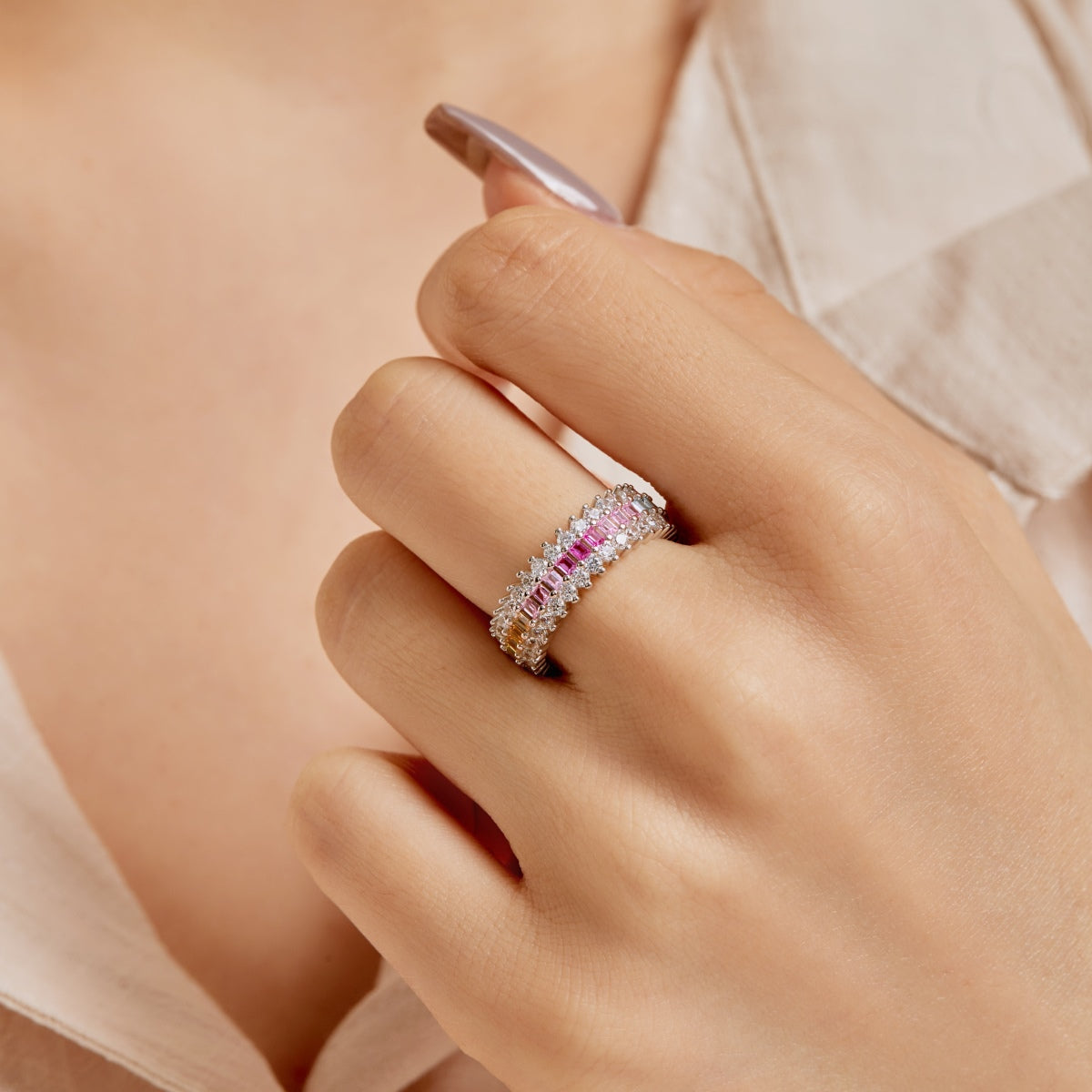 [ORA ]Ornate Colorful Radiant Cut Daily Ring